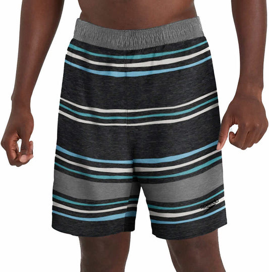 Speedo Mens Hydro Volley Swim Shorts Black (as1, Alpha, x_l, Regular, Regular, Gray Stripe)