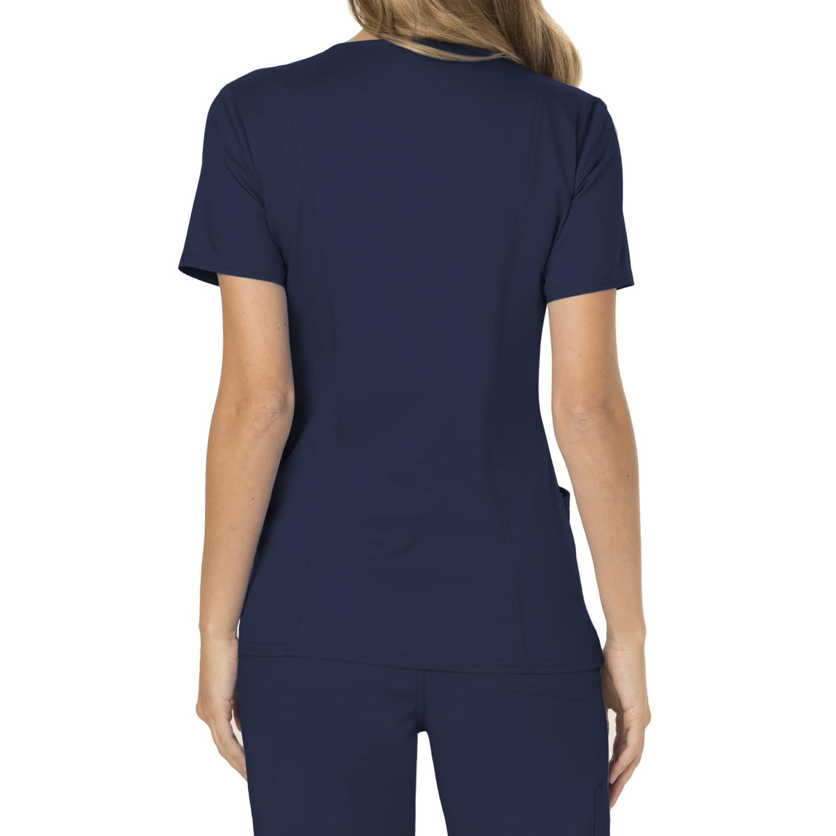 Cherokee Women Scrubs Top Workwear Revolution Mock Wrap WW610, S, Navy