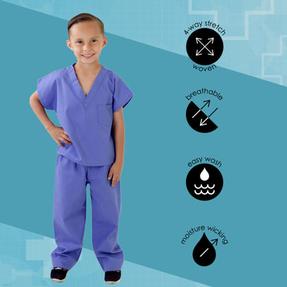 Active Uniforms Kids Scrubs Set Super Soft Children Scrub Set 12/14, Ceil