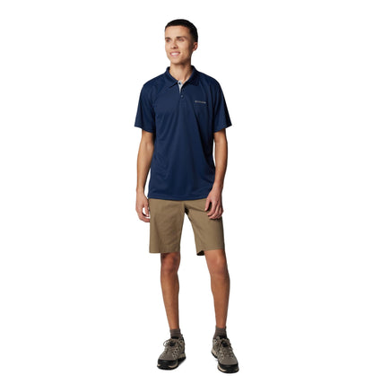Columbia Mens Utilizer Short Sleeve Polo, Collegiate Navy, Small