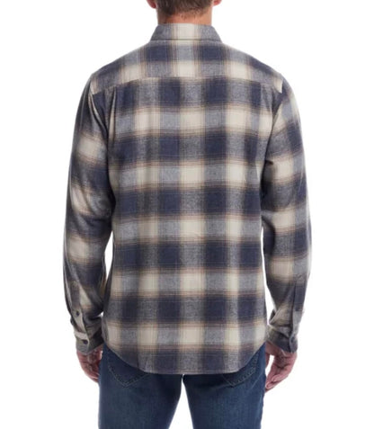 Weatherproof Vintage Men's Casual Button Down Long Sleeve Soft Brushed Plaid Flannel Shirt (US, Alpha, X-Large, Regular, Regular, Blue)