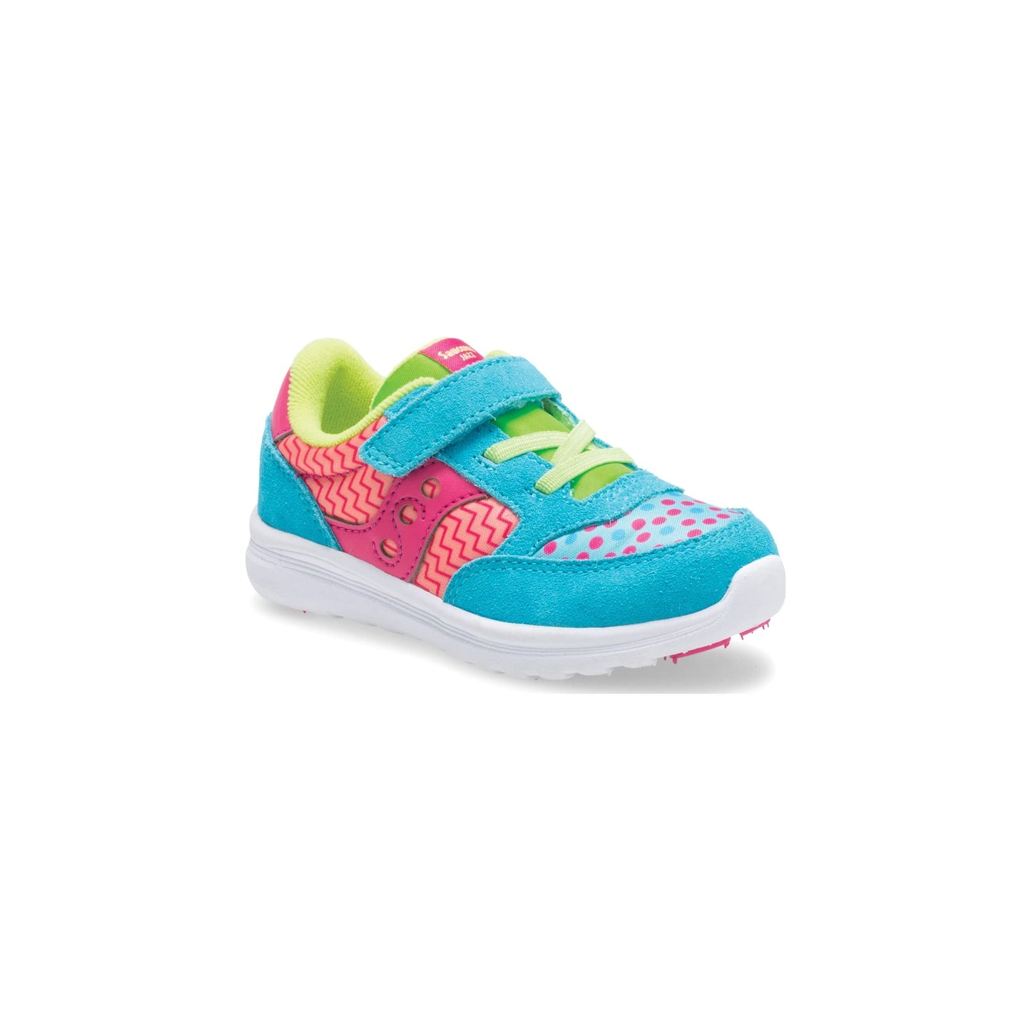 Saucony Girl's Baby Jazz Lite Sneaker, Turquoise/Multi Print, 4 XW US Little Kid