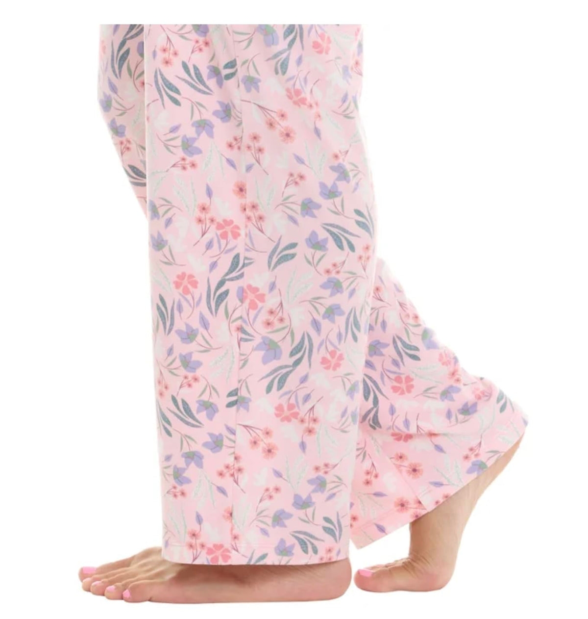 Flora Nikrooz FN Women's 3 Piece Super Soft Lounge PJ Sleep Set, Robe, Tank, and Pant (US, Alpha, XX-Large, Regular, Regular, Pink (Floral))
