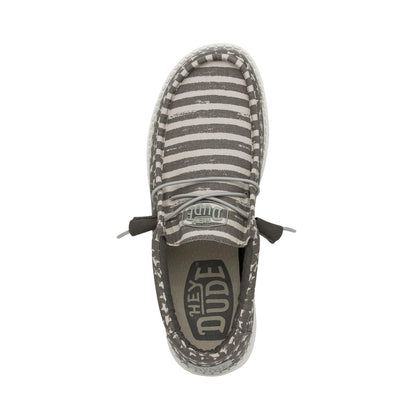 HEYDUDE Men's Wally Greyed Patriotic Size 8 | Men’s Shoes | Men's Lace Up Loafers | Comfortable & Light-Weight