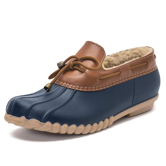 DKSUKO Snow Women's Waterpoof Loafer Shoes Slip On Flat Duck Shoe (6 B(M) US, Blue)