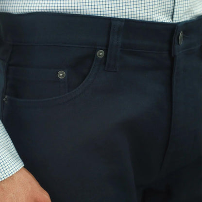 JACHS New York Mens Heavyweight Twill 5 Pocket Stretch Pant (US, Waist Inseam, 32, 34, Regular, Regular, Navy)