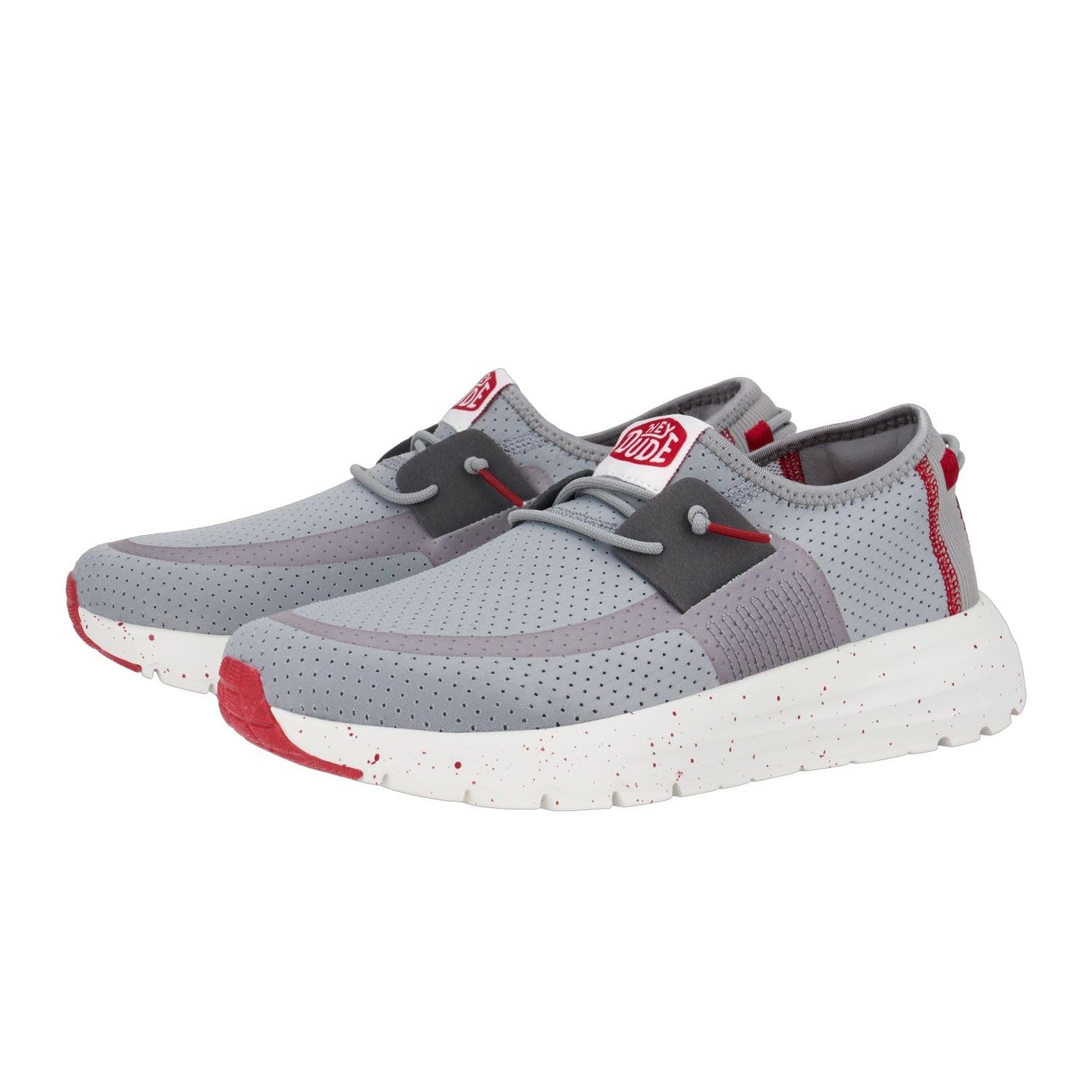 HEYDUDE Men's Sirocco M Perf Mesh White/White Size 12 | Men's Shoes | Men Slip-on Sneakers | Comfortable & Light-Weight
