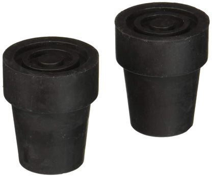 Medline Cane Replacement Tips, Black