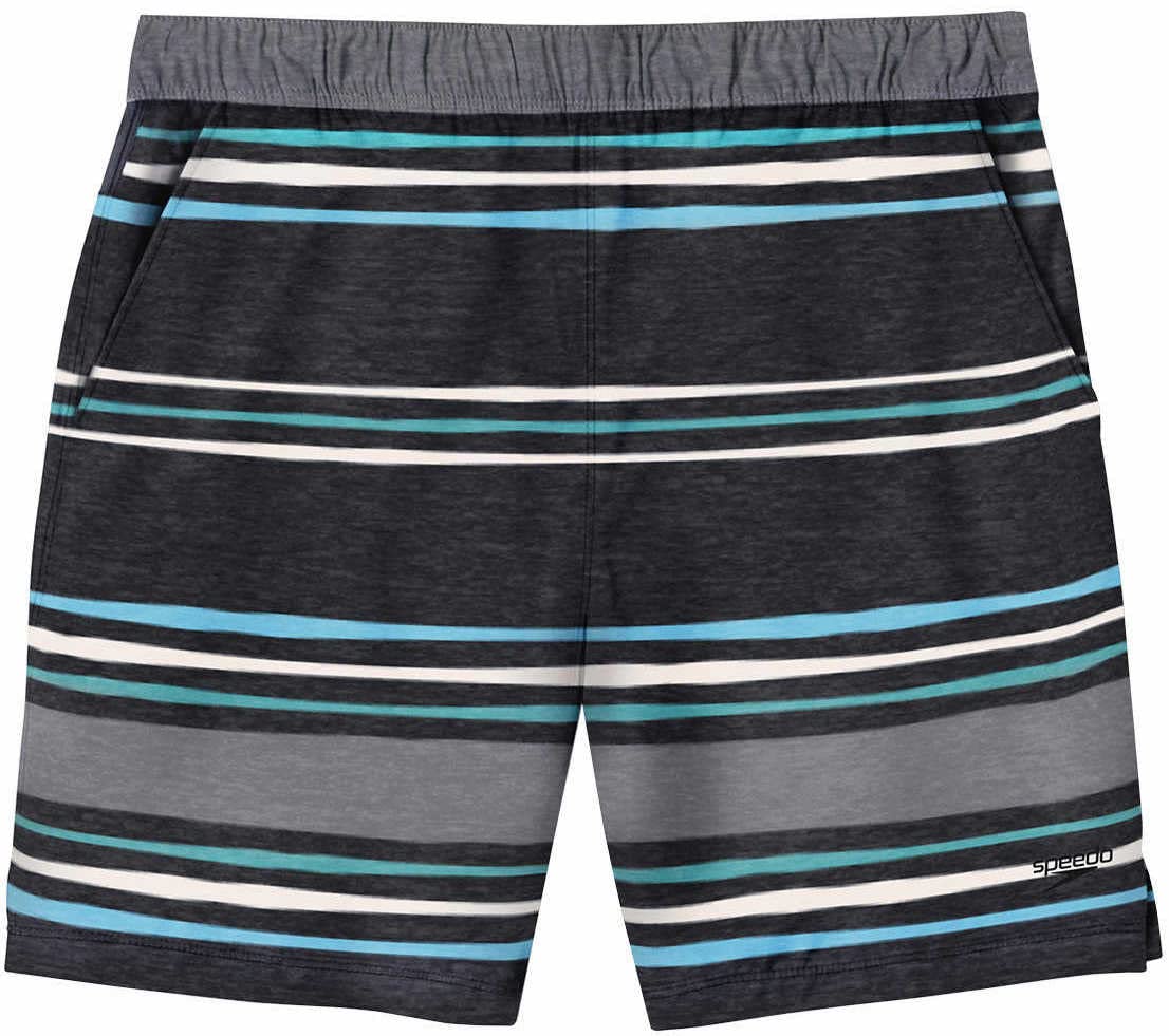 Speedo Mens Hydro Volley Swim Shorts Black (as1, Alpha, m, Regular, Regular, Gray Stripe)