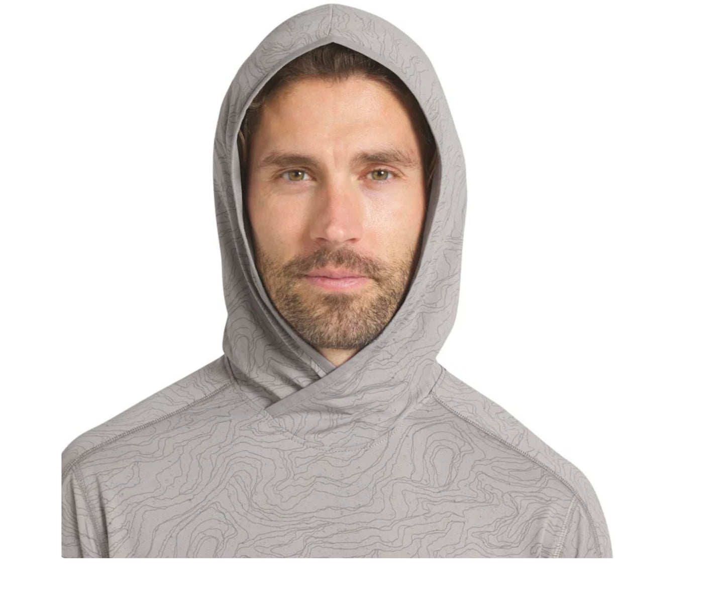 Eddie Bauer Men's Solarfoil UPF 50 Quick Dry Performance Hoodie Pullover (US, Alpha, XX-Large, Regular, Regular, Gray)