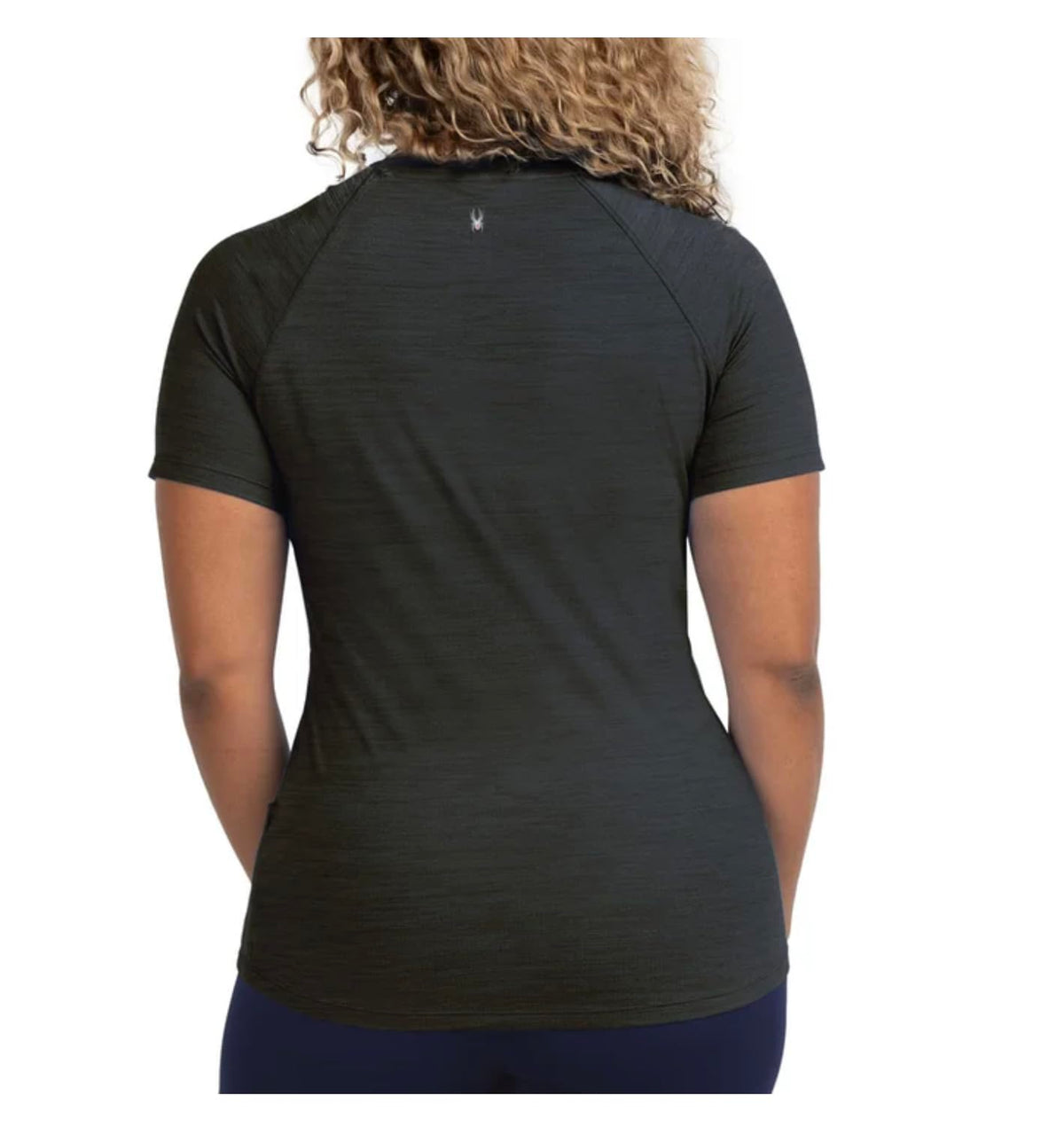 Spyder Active Women's Short Sleeve Active Tee Shirt (US, Alpha, Small, Regular, Regular, Black Heather)