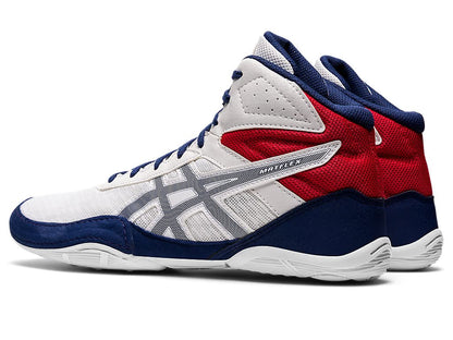 ASICS Men's Matflex 6 Wrestling Shoes, 11.5, White/DEEP Ocean
