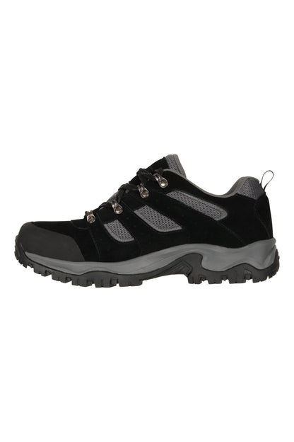Mountain Warehouse Voyage Mens Waterproof Walking Shoes Jet Black Mens Shoe Size 7 US