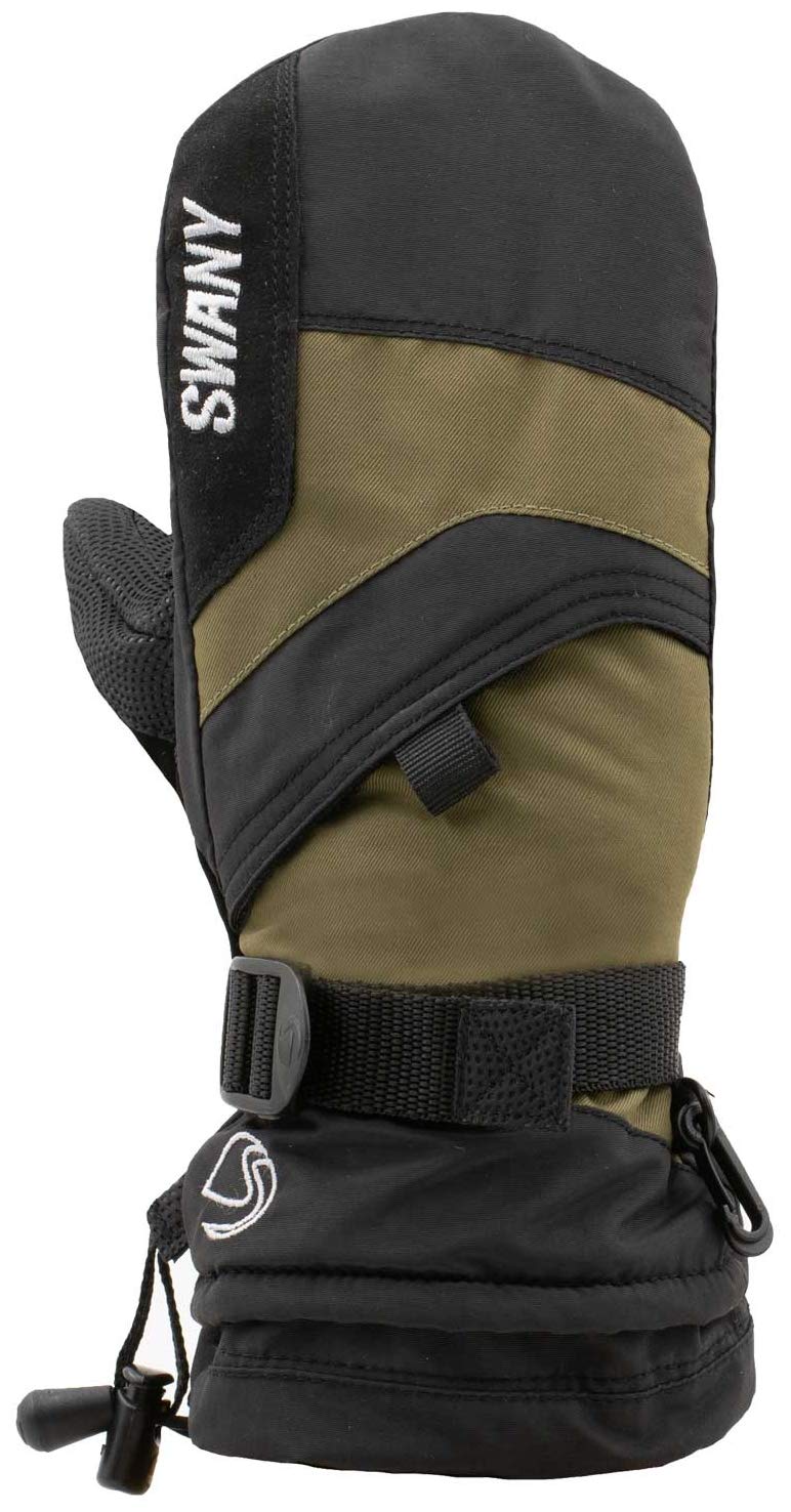 Swany X-Over Jr Mitt - Youth Black/Military Olive Medium