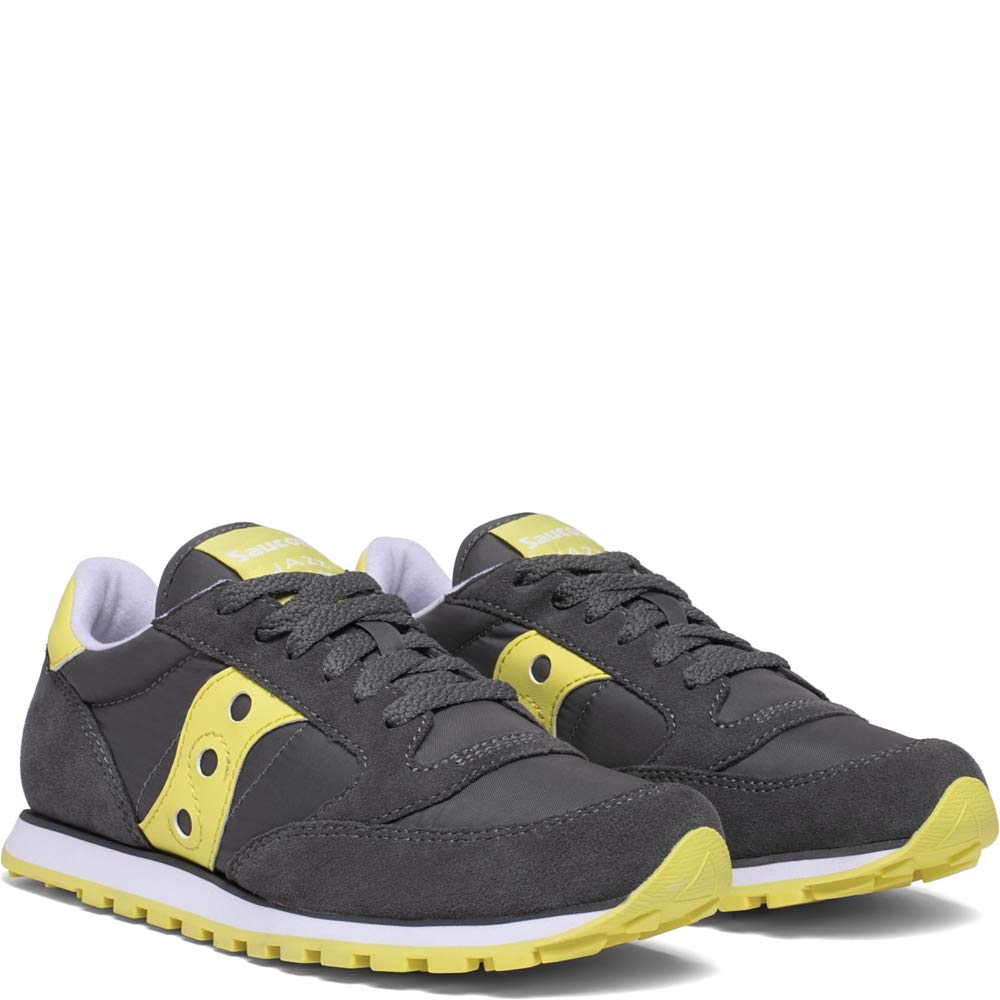 Saucony Women's Jazz Lowpro Sneaker, Grey/Yellow,5 M US