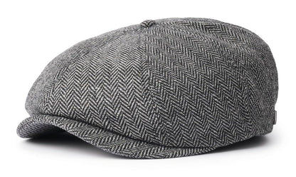 Brixton Men's Brood Snap Cap Medium Grey/Black – with Snap-Lock Brim