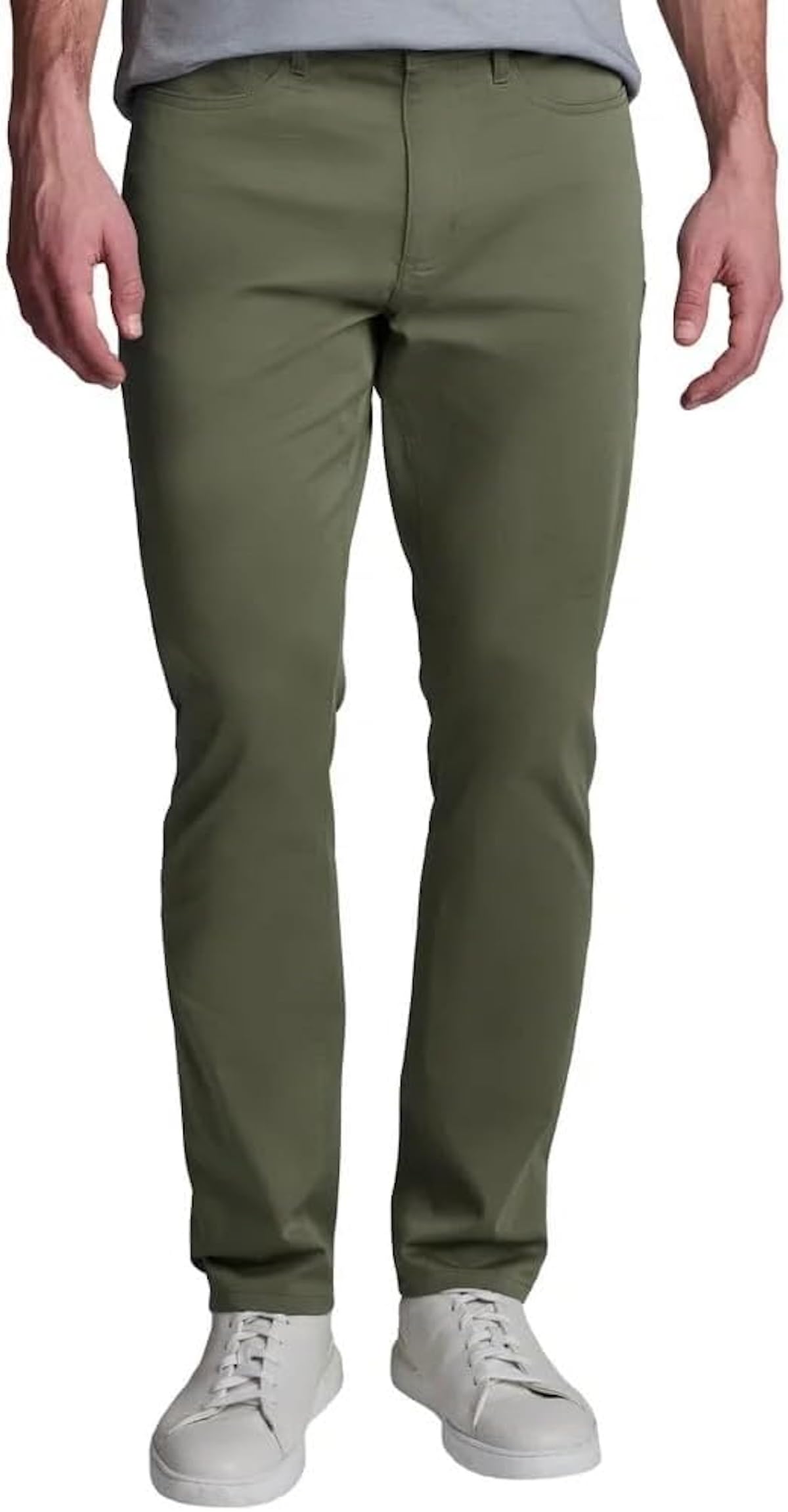 English Laundry Men's Straight Fit Stretch Lightweight 5-Pocket Pant (Green, 40W x 32L)