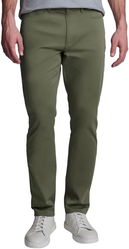 English Laundry Men's Straight Fit Stretch Lightweight 5-Pocket Pant (Green, 40W x 32L)