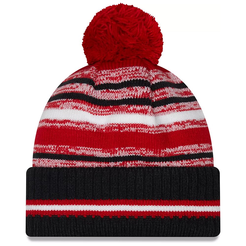 New Era Boston Red Sox Blue Cuff Cheer Beanie Hat with Pom - MLB Cuffed Knit Cap