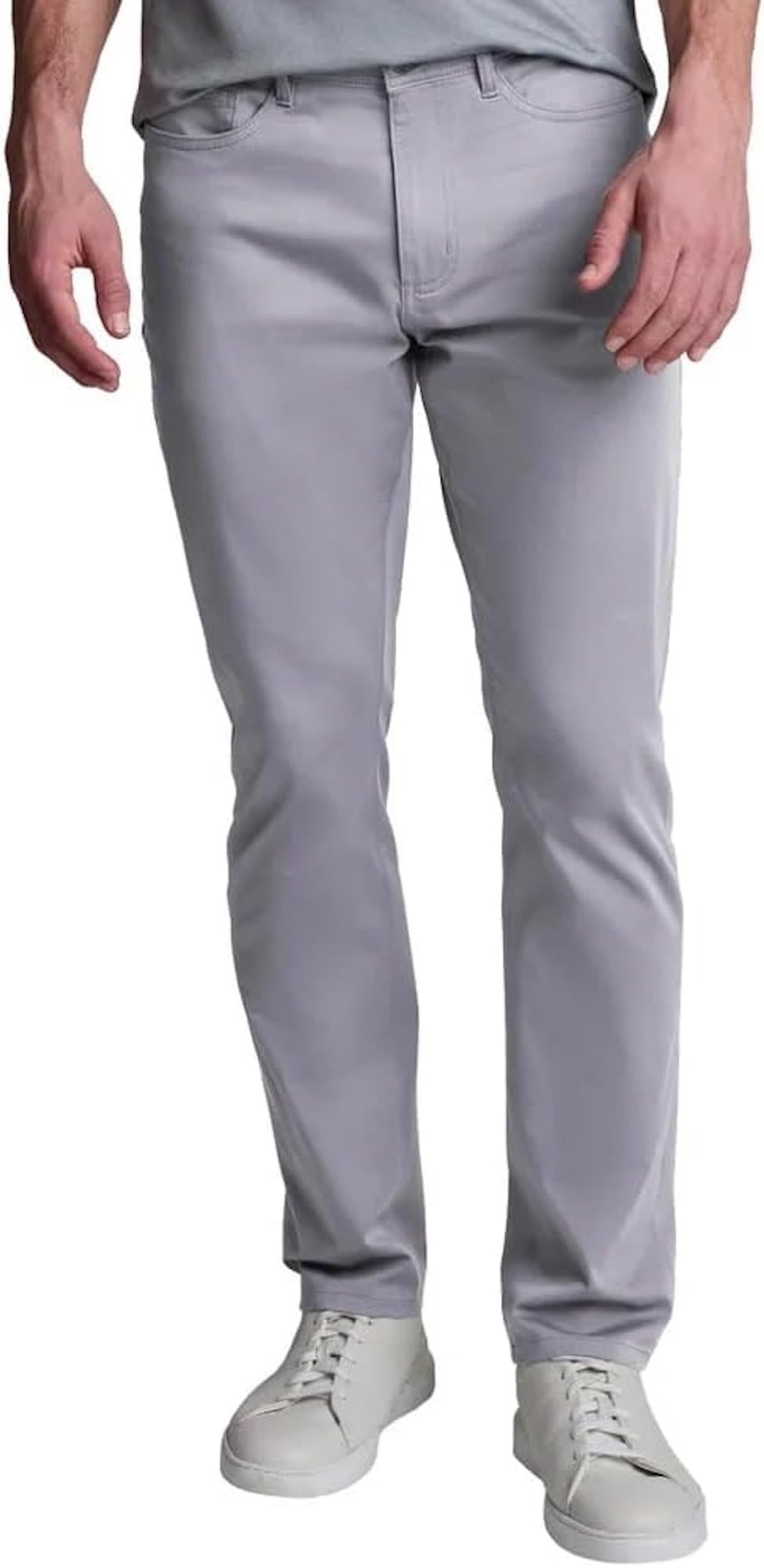 English Laundry Men's Air Touch Comfort Stretch Straight Fit 5-Pocket Pant (US, Waist Inseam, 30, 32, Regular, Regular, Gray)