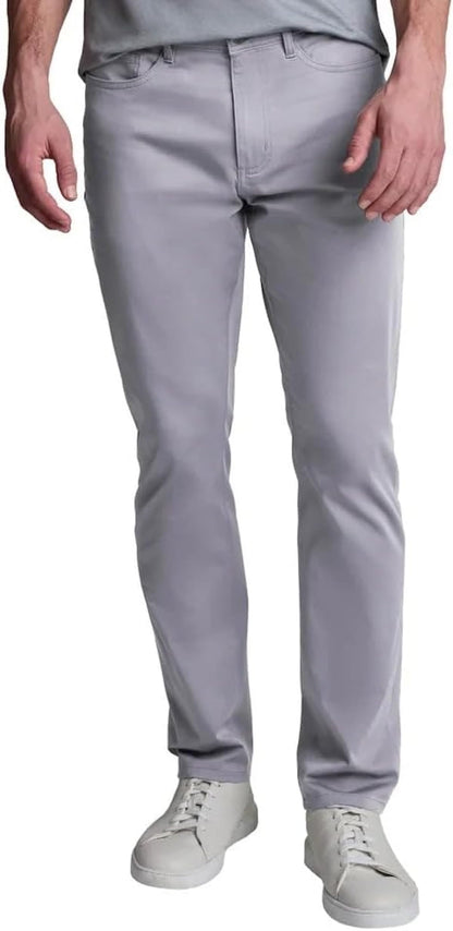 English Laundry Men's Air Touch Comfort Stretch Straight Fit 5-Pocket Pant (US, Waist Inseam, 30, 32, Regular, Regular, Gray)