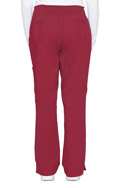 Healing Hands Womens scrubs pants 5 Pocket Purple Label 9133 Cargo Tori Women Yoga Pant Lightweight Soft Fabric Red XS