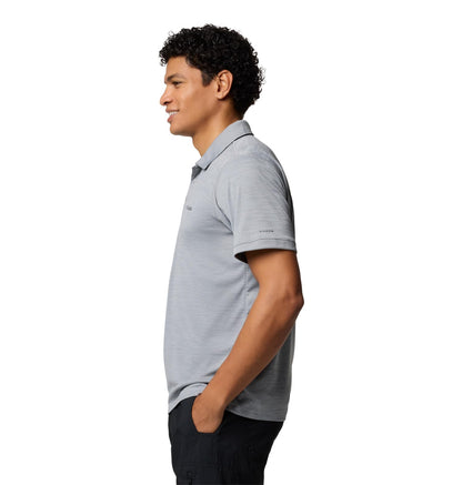 Columbia Men's Sage Peak Knit Polo, Columbia Grey Heather, XX-Large