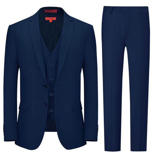 Gioberti Boy's Formal 3 Piece Suit Set, Royal Blue, Size 6