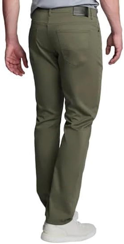 English Laundry Men's Straight Fit Stretch Lightweight 5-Pocket Pant (Green, 40W x 32L)