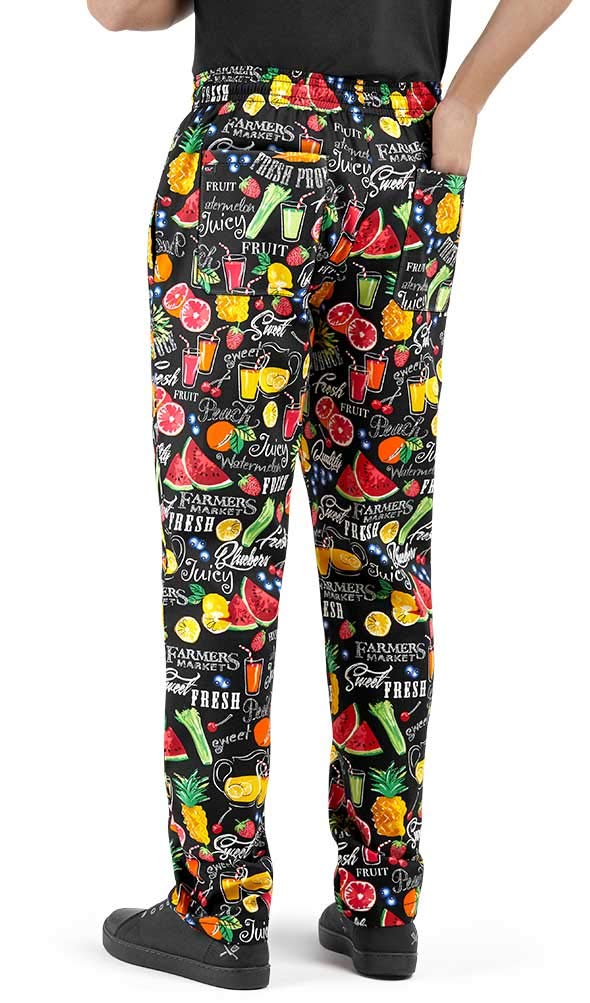 ChefUniforms.com Men's Farmers Market Print Baggy Chef Pant (XS)