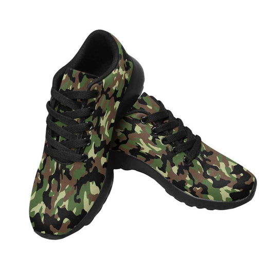 InterestPrint Women's Running Shoes Lightweight Non-Slip Breathable Walking Shoes US9 Fashionable Camouflage Pattern, Millatry Print