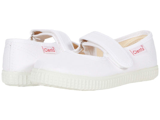 Cienta Kids Shoes 56000  Canvas Lining Rubber Outsole  White 24 US7.5 Toddler