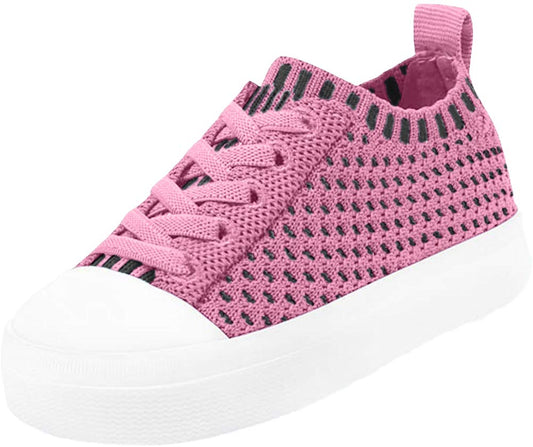 Native Kids Shoes Girl's Jefferson 2.0 Liteknit (Toddler/Little Kid) Malibu Pink/Shell White 12 Little Kid