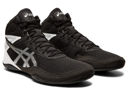ASICS Men's Matflex 6 Wrestling Shoes, 6.5, Black/Silver