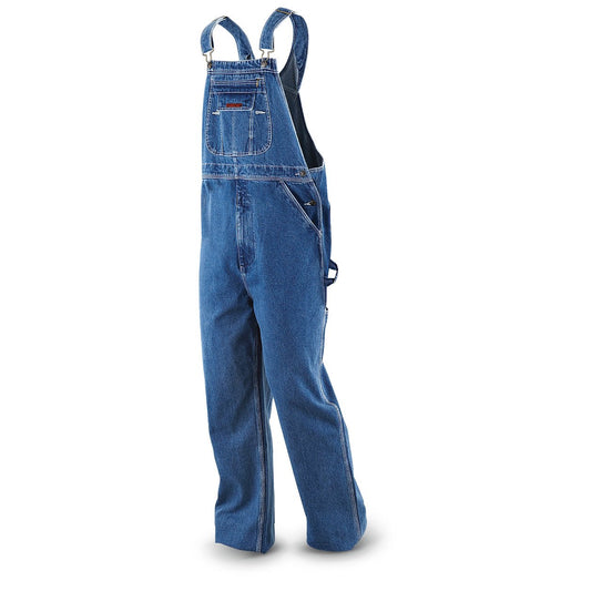 FiveBrother Denim Bib Overalls, Darkwash, 48W x 30L