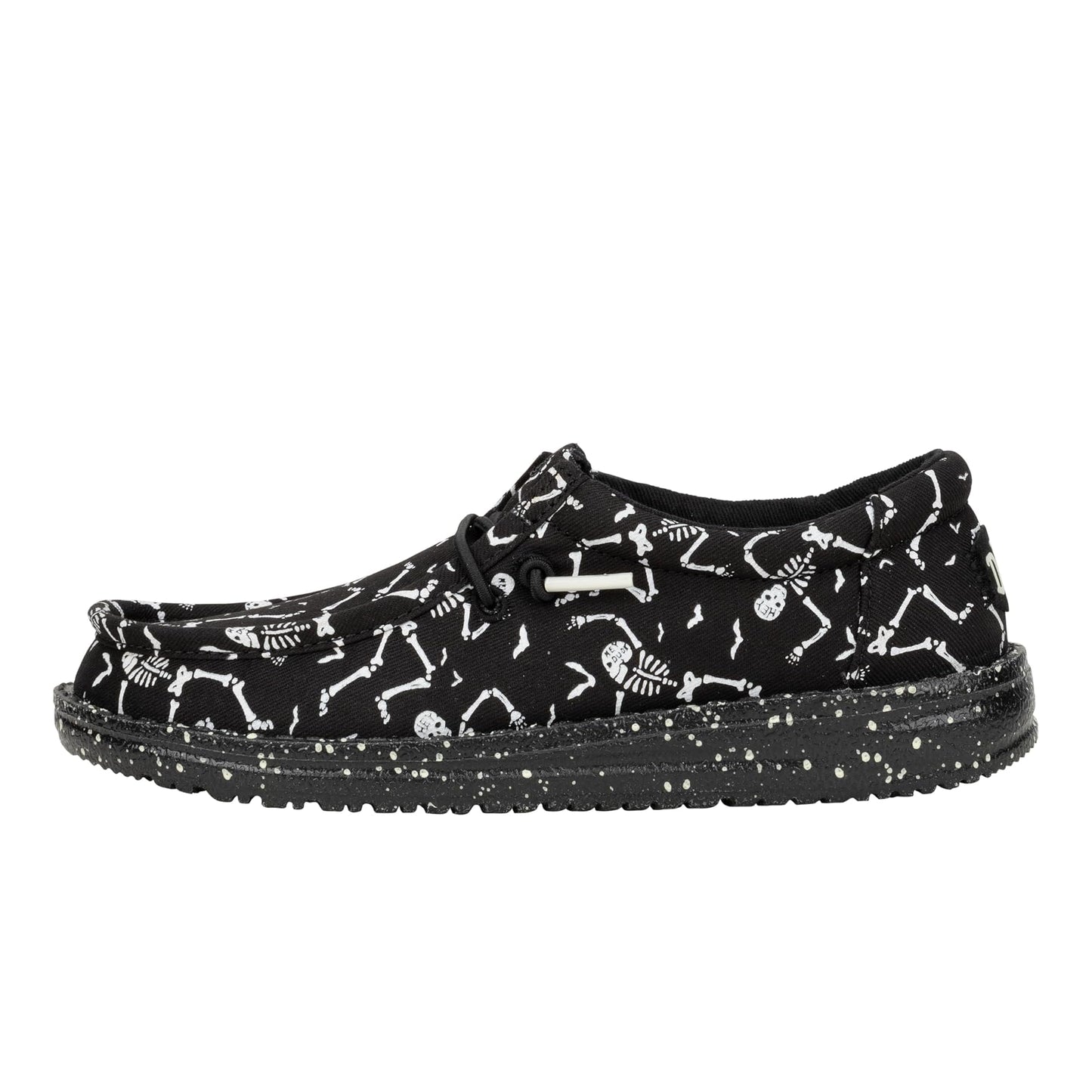 HEYDUDE Kids Mens Wally Skeletons (Little Kid/Big Kid) Black 5 Big Kid M