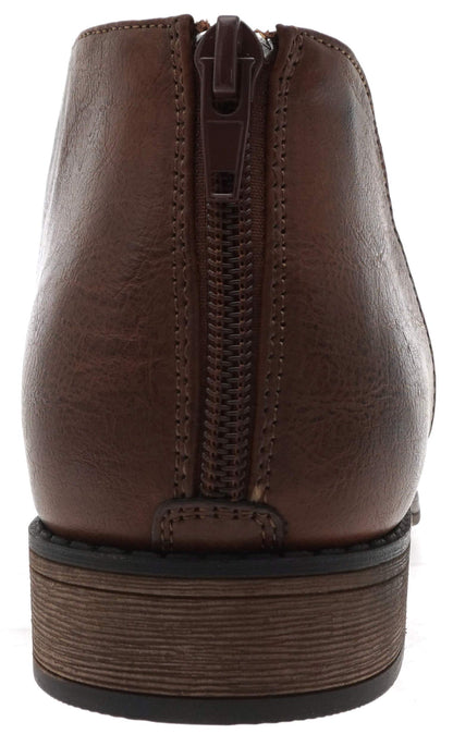 MVE Shoes Women’s Stylish Flat Closed Toe Comfortable Cut Out Pointed Toe Ankle Bootie, Whiskey 6
