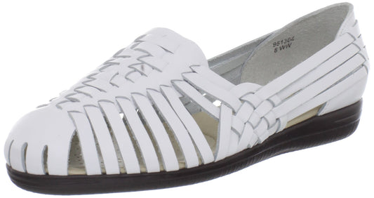 softspots Women's Trinidad Huarache Sandals White 8 extra wide