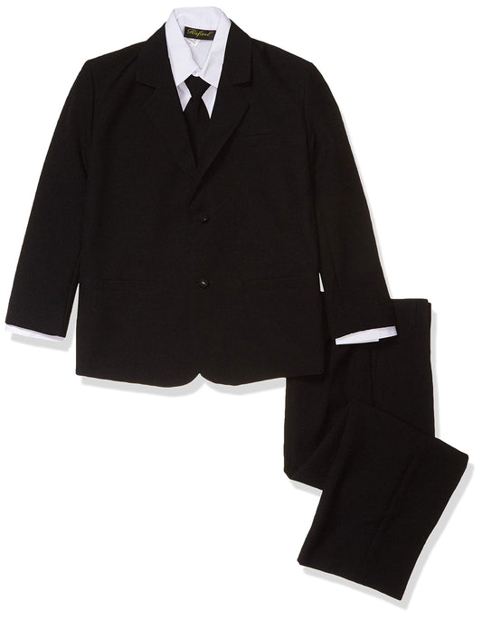 Rafael Boys' Classic Fit Formal Dress Suit Set (18) Black