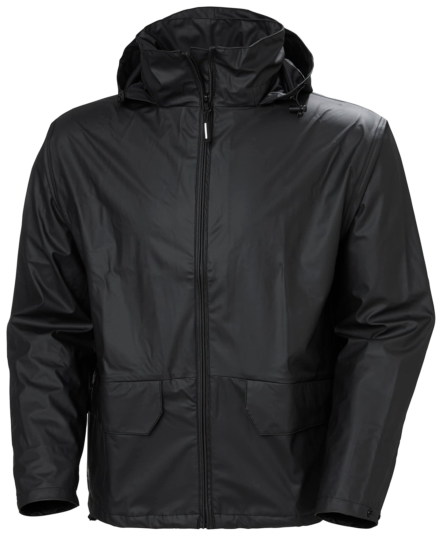 Helly-Hansen Workwear Voss Waterproof Mens Rain Jacket Featuring Full Stretch Fabric and Adjustable Hood, 990 Black - XS