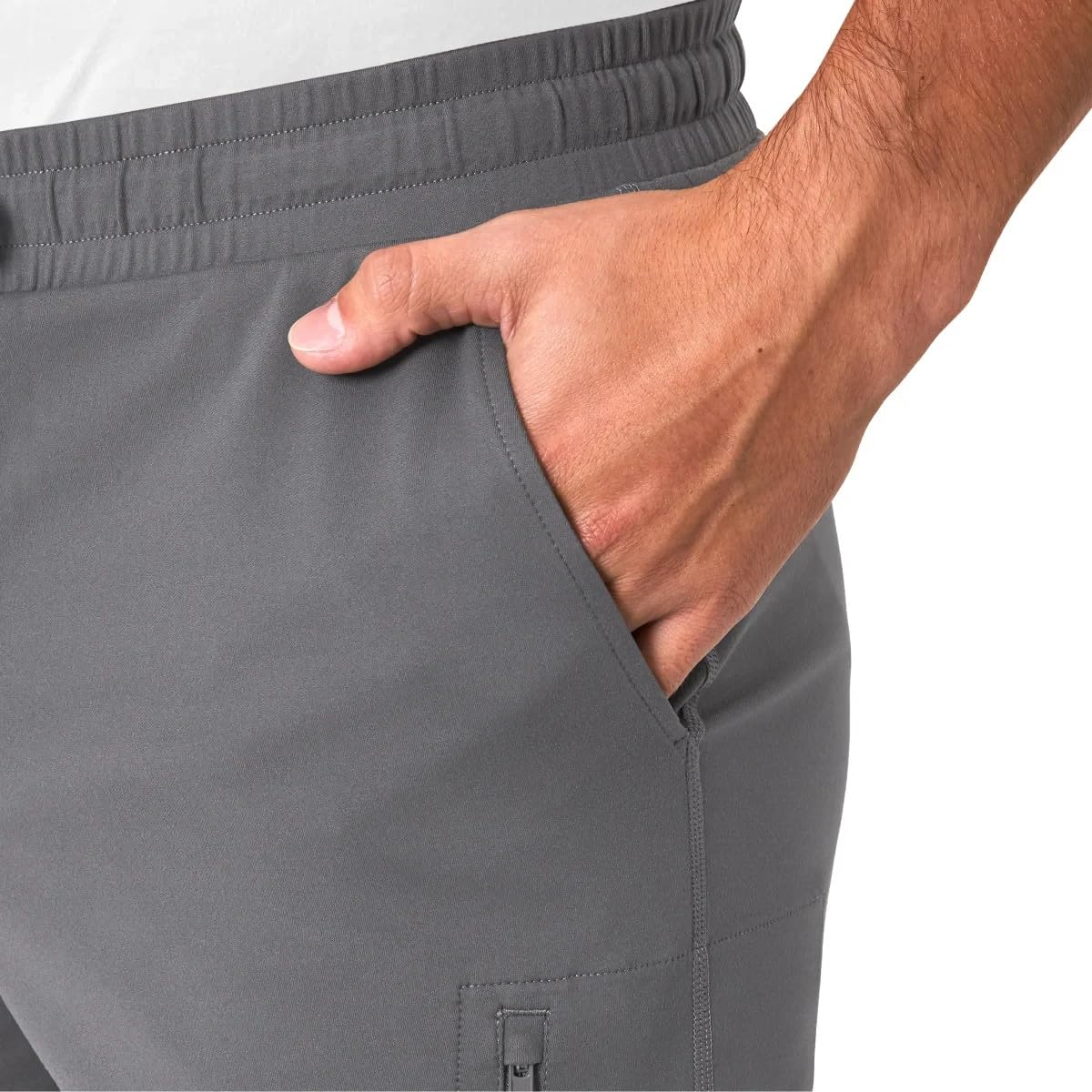 Mondetta Outdoor Project Men's Performance Active Short with Pockets (US, Alpha, Small, Regular, Regular, Gray)
