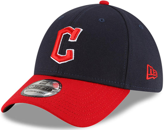 New Era MLB Toddler Child Team Classic 39THIRTY Stretch Flex Fit Hat Cap - Cleveland Guardians Navy Red - Toddler Child