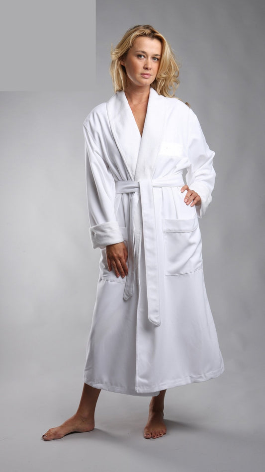 TheShopByIvanPetrov Microfiber Robe Lined in Terry (Extra Large-XL)