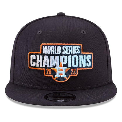 New Era Houston Astros 9FIFTY 2022 World Series Champions Snapback Cap, Adjustable Hat Navy Blue