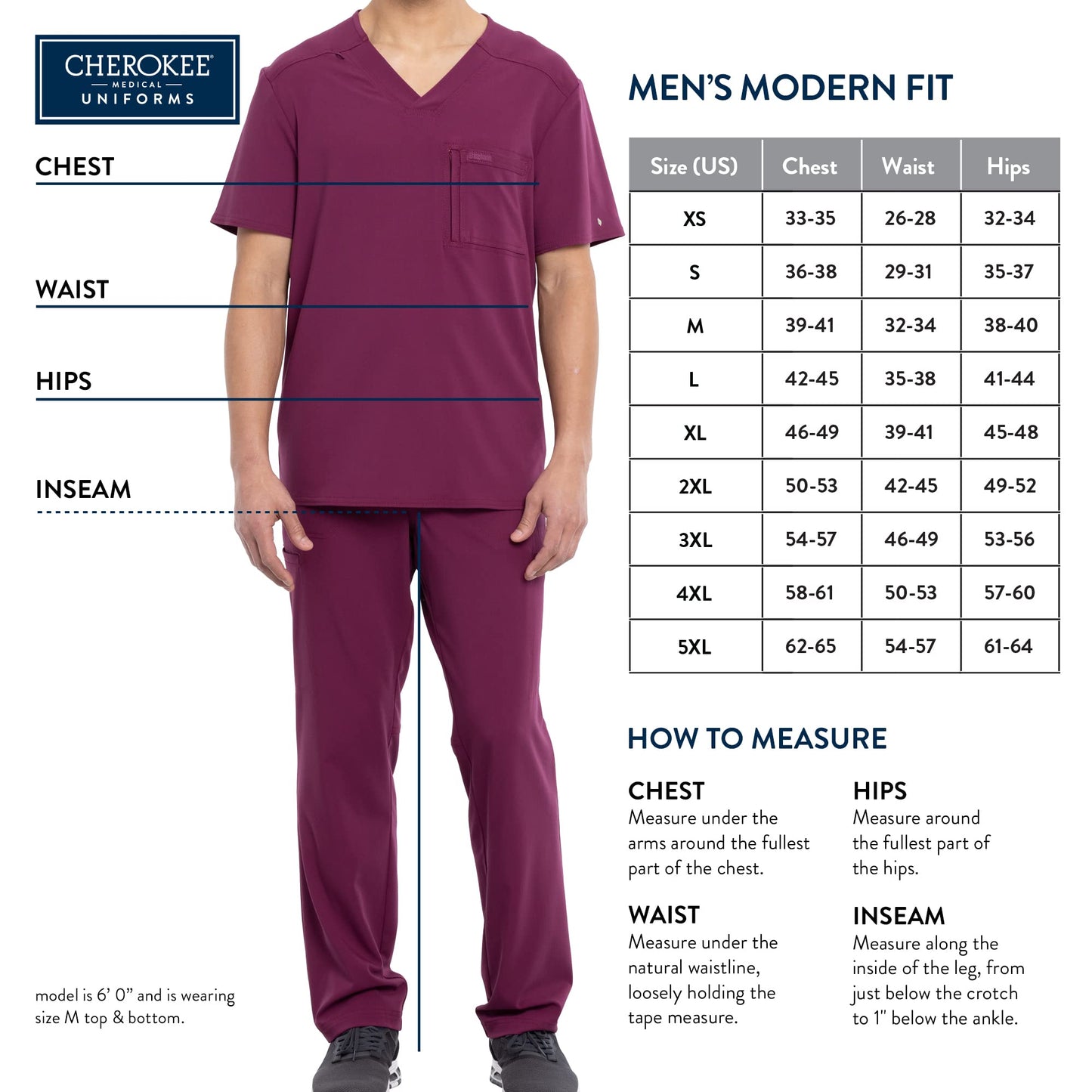 Cherokee Men Scrubs Pant Natural Rise Jogger with Zip Cargo Pocket WW012T, L Tall, Teal Blue