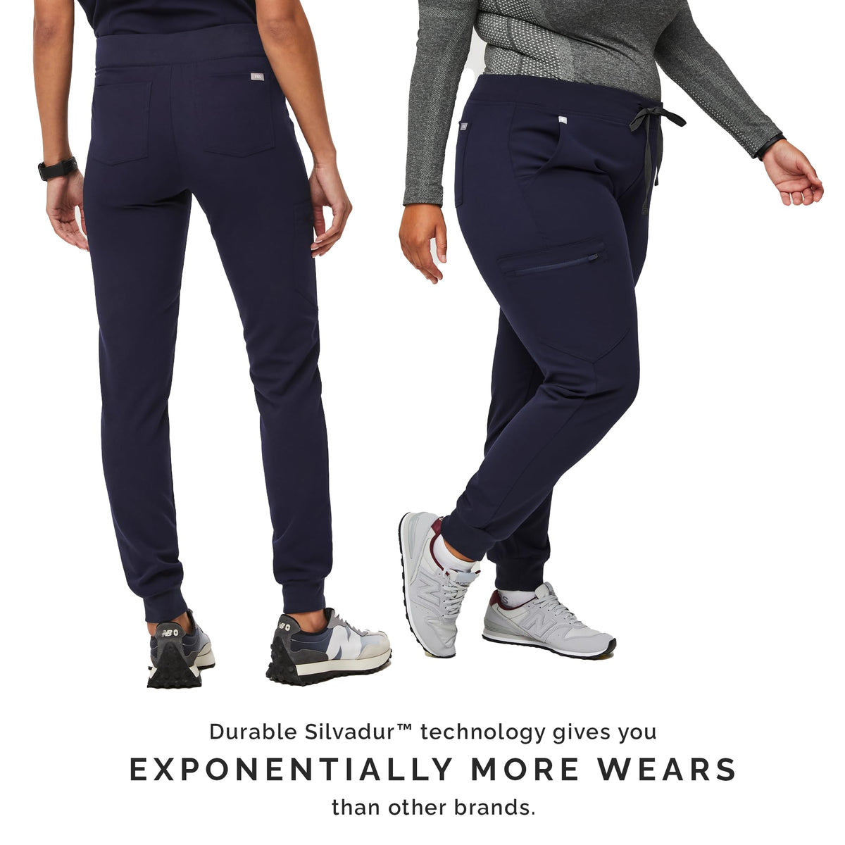 FIGS Zamora Jogger Style Scrub Pants for Women - Navy, XX-Small Petite