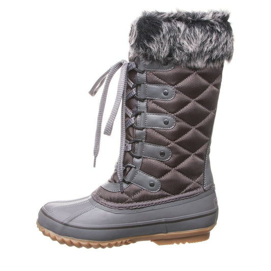 BEARPAW Women's Mckinley Gray Fog Size 7 | Women's Waterproof Boot | Women's Slip On Boot | Comfortable Winter Boot