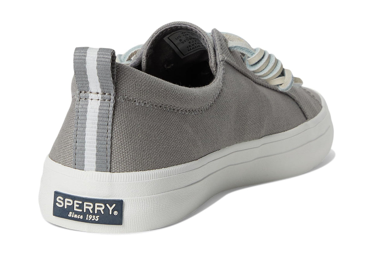 Sperry Women's Crest Vibe Linen Sneaker, Grey ,9.5 Wide