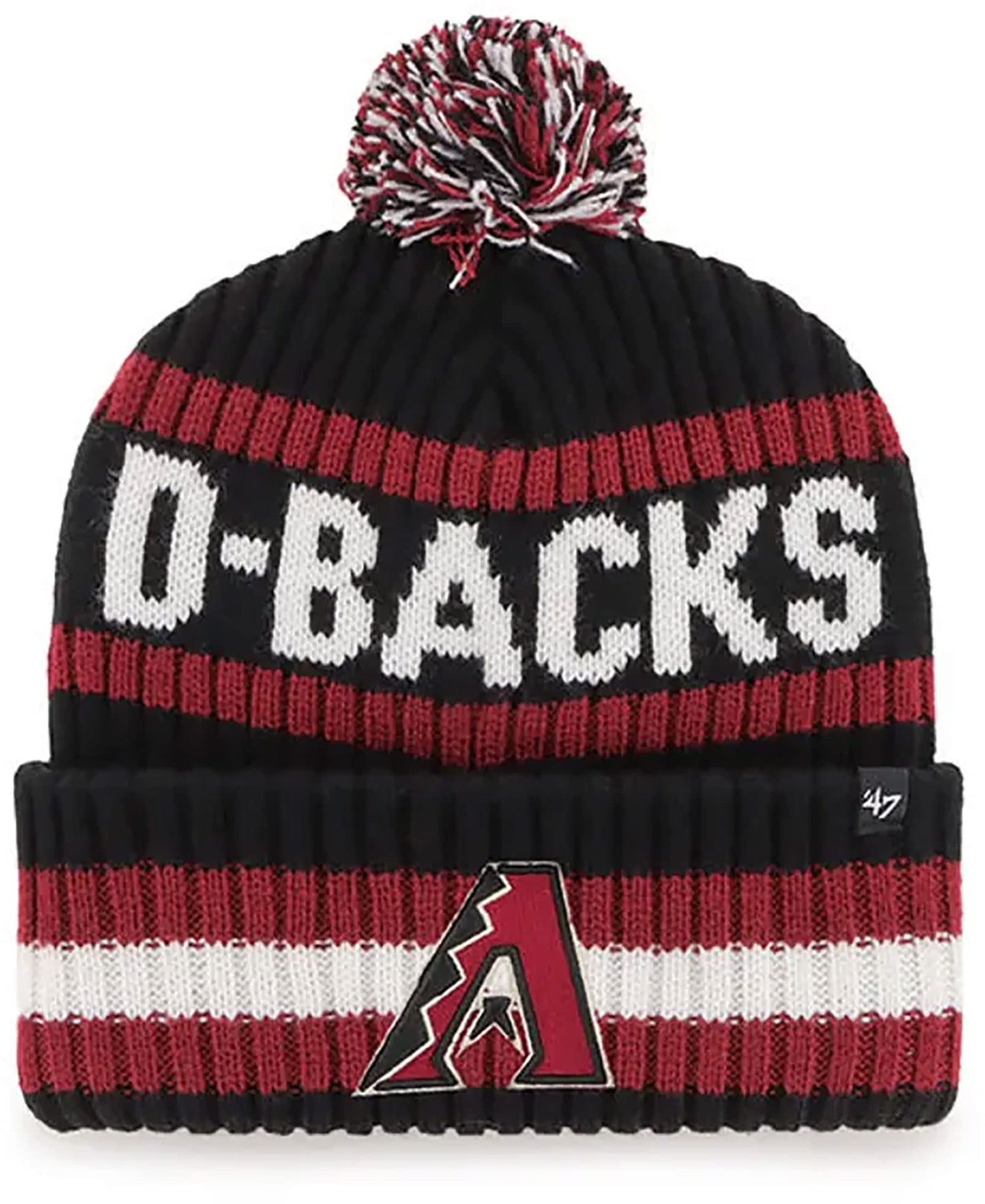 '47 MLB Unisex-Adult Primary Logo Bering Cuffed Knit Pom Beanie Hat (Boston Red Sox)