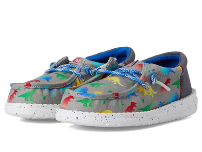 HEYDUDE Kids Mens Wally Funk Dinomite (Toddler) Grey/Multi 9 Toddler M